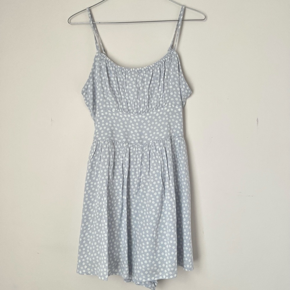 Blue flowy romper